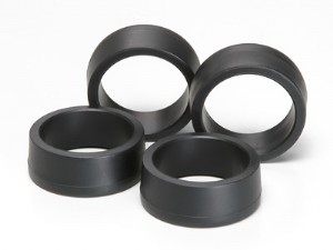 TAMIYA 1/32 迷你四驅車 大徑 輪胎組 黑色 